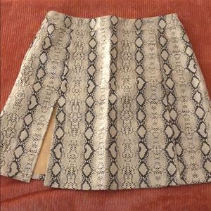 Faux snake skin skirt
